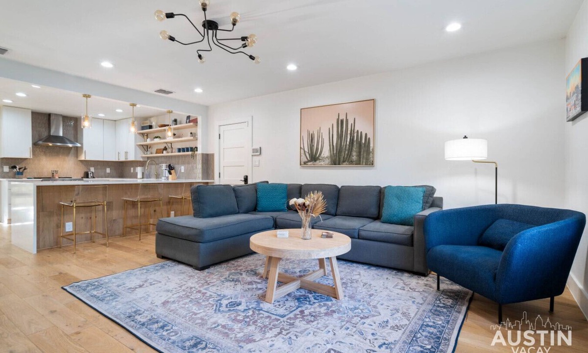 Westgate House | Pet-Friendly Westgate MidMod w Yard, EV, Firepit, Near Austin Fun & Food!