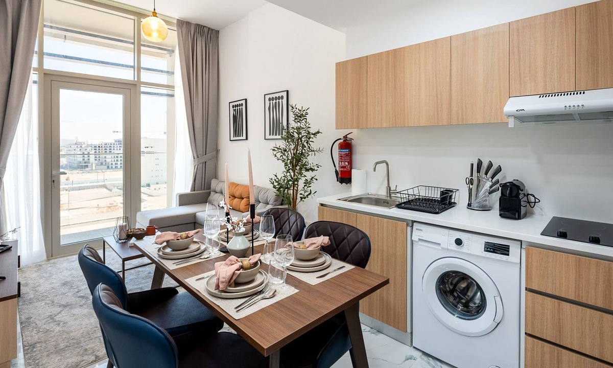 Masdar City Apartment | Prime 1BR with Pool View Balcony at Masdar City