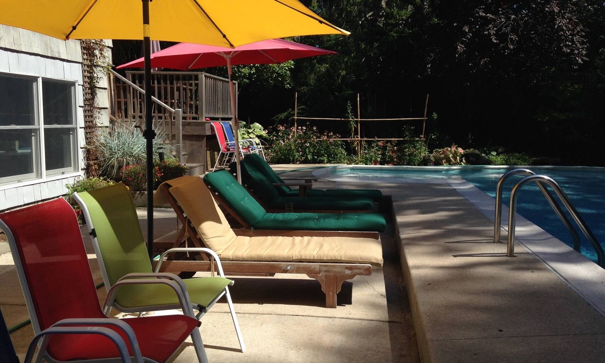 Southold House | Privacy! Heated salt-water pool, central a/c, all kinds of families welcome