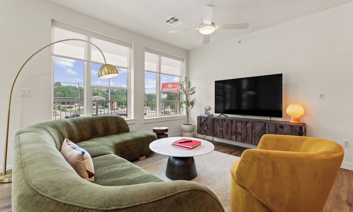 South Lamar Apartment | Private Balcony | Steps from Lady Bird & Zilker | Designer Interiors | The Code