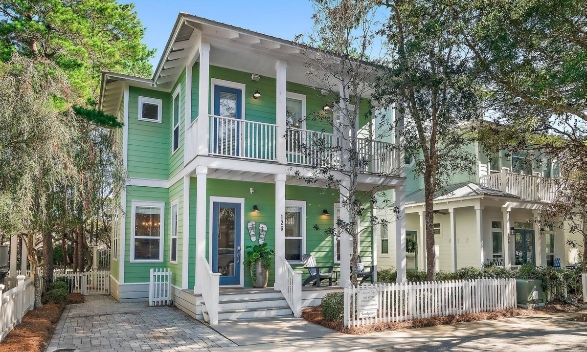 Seagrove Beach House | Private Beach Access! 4 Bikes! Spacious Porches!