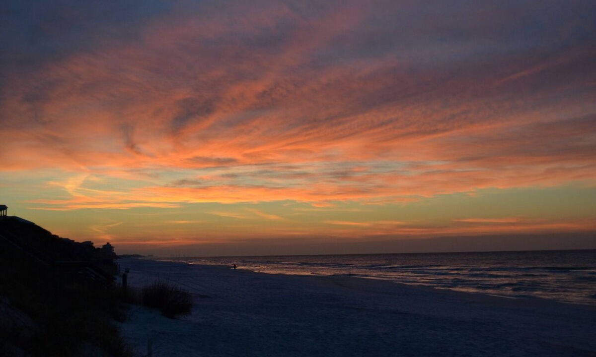 Seagrove Beach Condo | Private extended balcony overlooking the water!