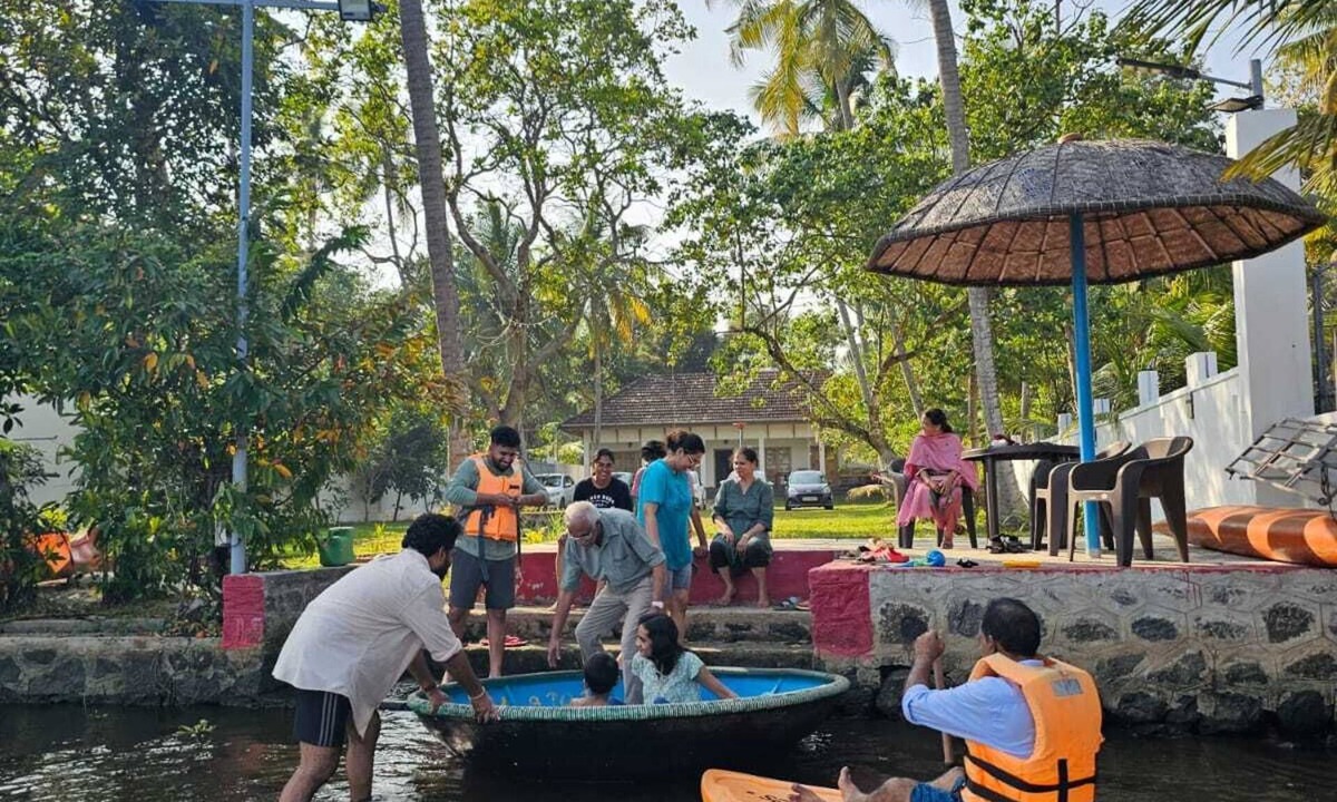 Cherthala Villa | Private Lake facing villa with kayaking & other water sport activities