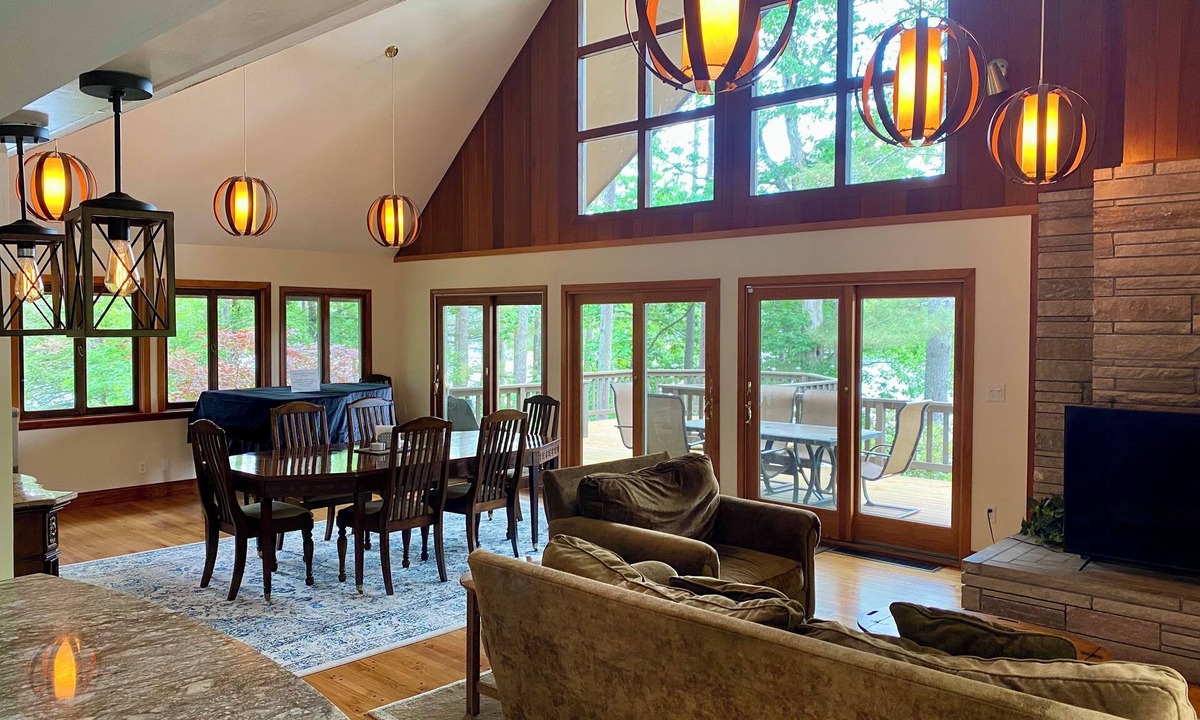 Orange Ski Chalet | Private LAKEFRONT Estate - CHALET + GUESTHOUSE, Private Beach - Orange MA - 5BR