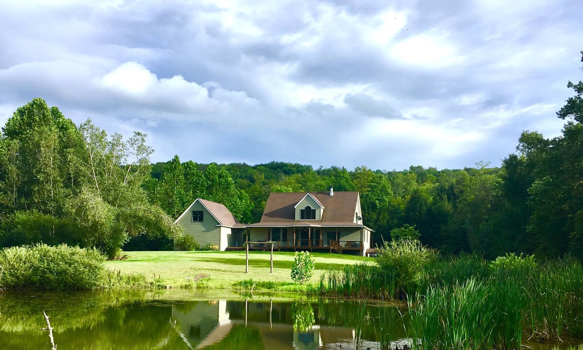 Forest City Ski Chalet | Private Modern Estate Chalet in Nature with Pond and Creek on 50 acres-Sleeps 18
