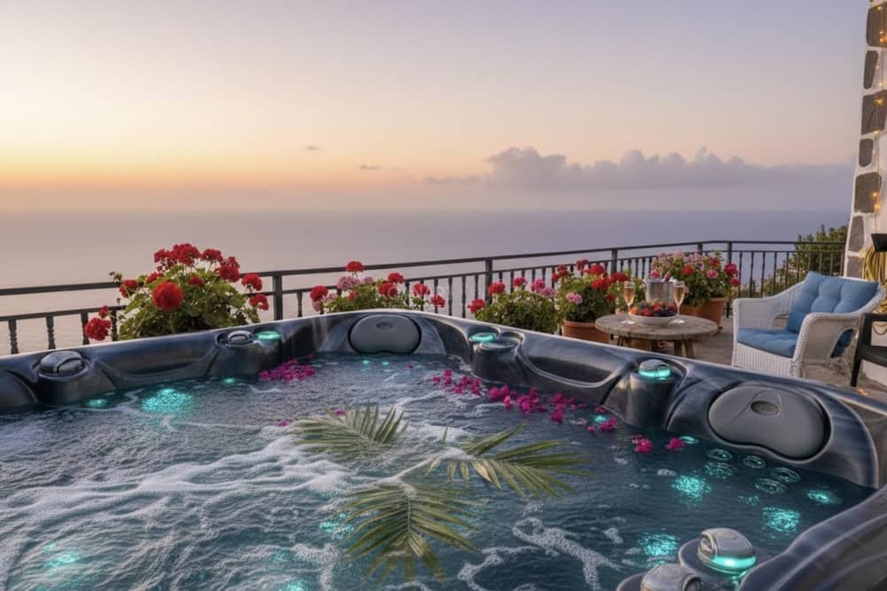 Puntagorda Apartment | Private pool, jacuzzi and sea views