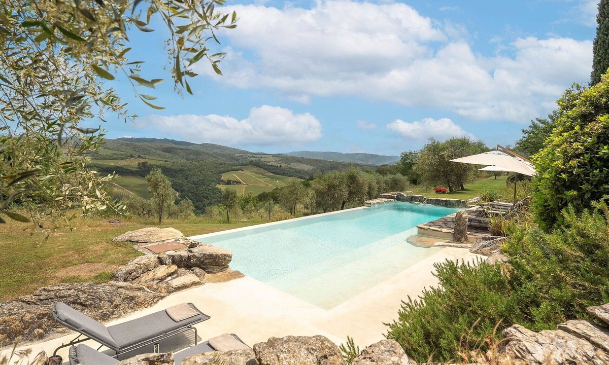 Radda in Chianti Villa | Private Villa with private pool, WIFI, hot tub, TV, patio, panoramic view, close to Greve In Chianti