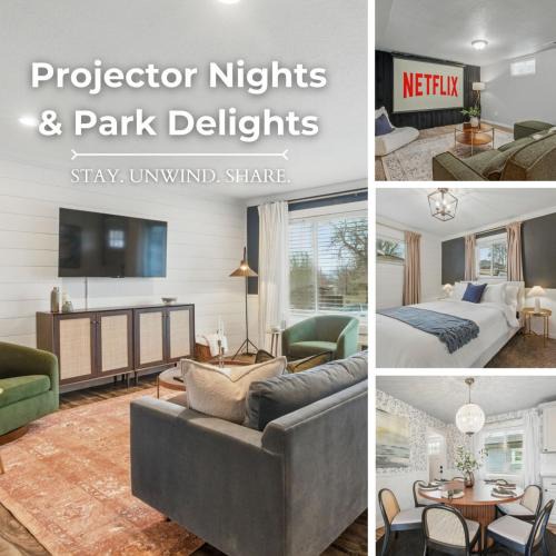 Arvada Plaza Area House | Projector Nights & Park Delights I Designer Reno