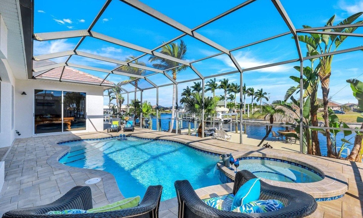 Burnt Store Villa | Quick Gulf Access Pool/Spa with Games Room + Tiki