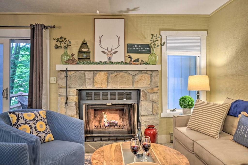 White Haven House | Quiet Mountain Retreat | Lake Harmony | Fireplace