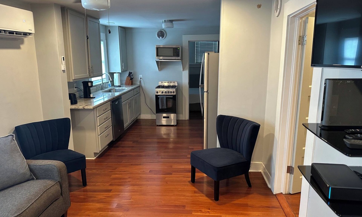 Mobile Condo | Recently Renovated Lower Level Midtown Apartment Long Term Discounts!