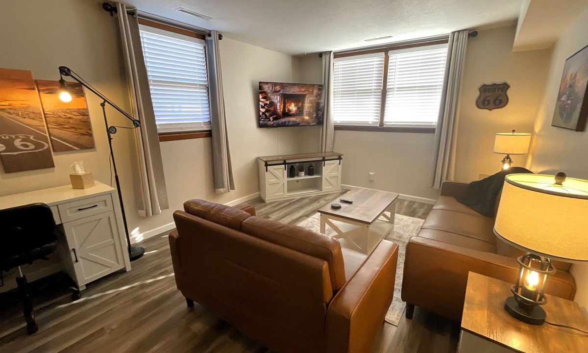 Normal Apartment | Relax in Style Route 66 theme in Normal, IL