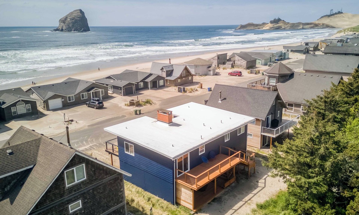 Kiwanda Shores House | Relaxed Ocean View Across From Kiawanda Rock, Game Room and EV Charging!