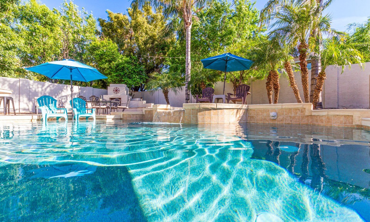 Seville House | Resort Backyard Heated Pool & Jacuzzi with downstair suite