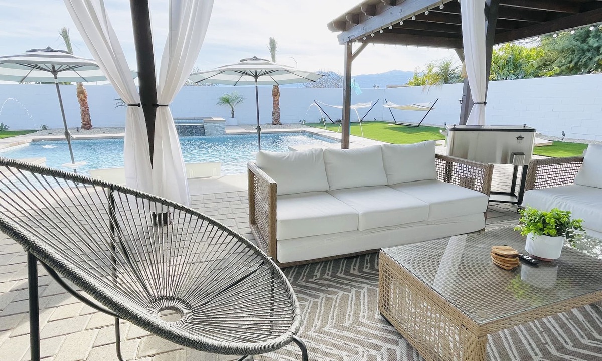 Indio House | Resort style home with saltwater POOL & SPA! Large backyard