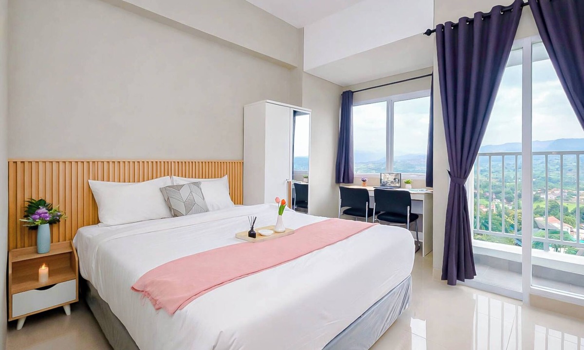Kedungmanggu Apartment | Restful Studio With City View At Royal Sentul Park Apartment