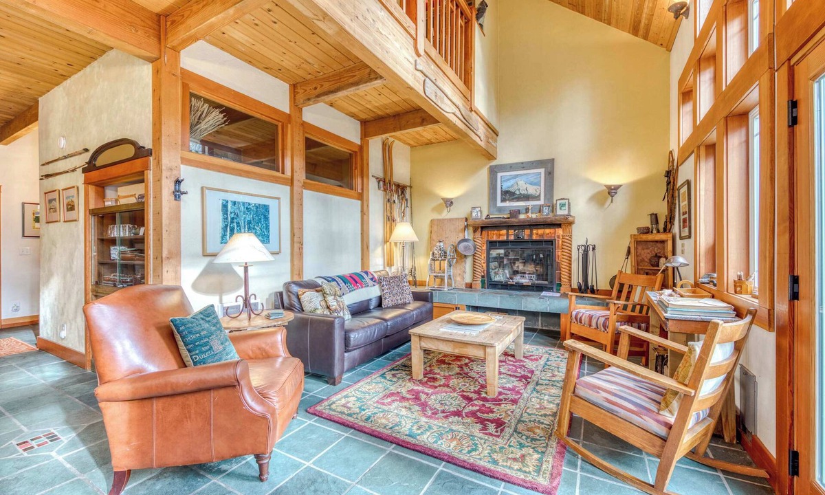 Mount Hood Village House | Riverfront home close to skiing & fishing with beach access & huge VHS library