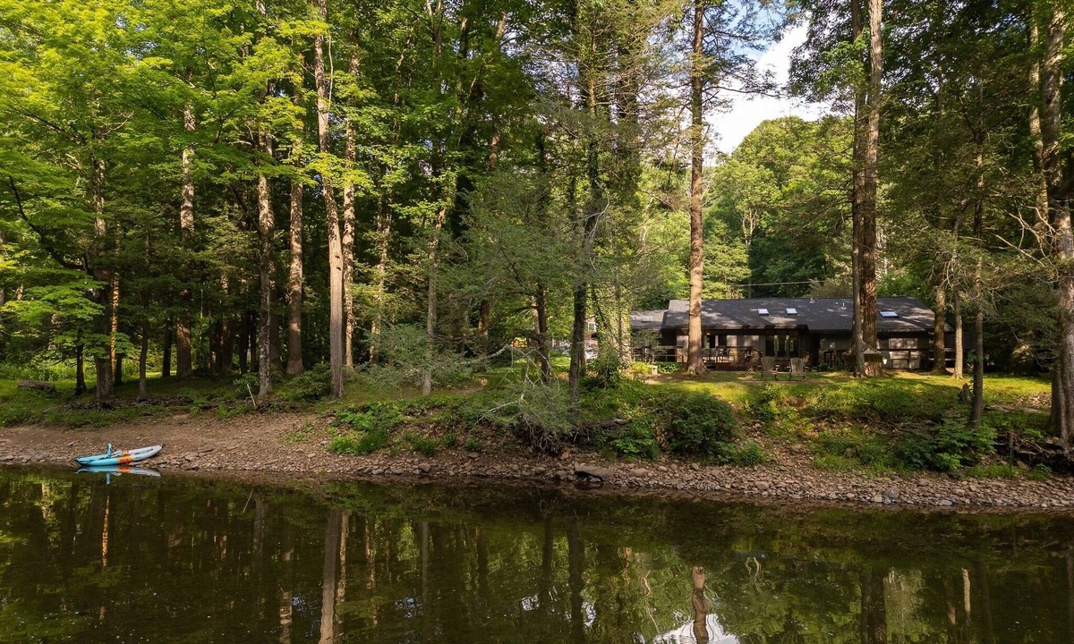 Elkins House | Riverfront Mountain Getaway with Hot Tub, Fire Pit, Swimming Hole & Fishing