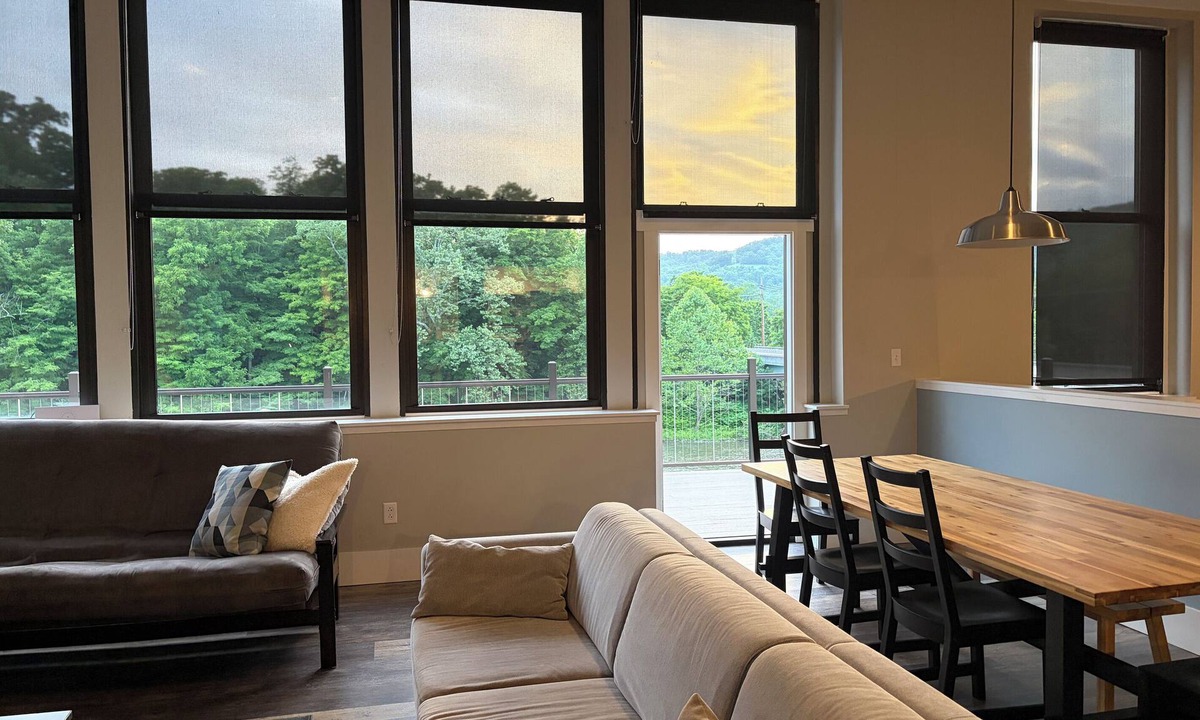 Confluence Apartment | Riverside Loft with Huge Deck on GAP Trail