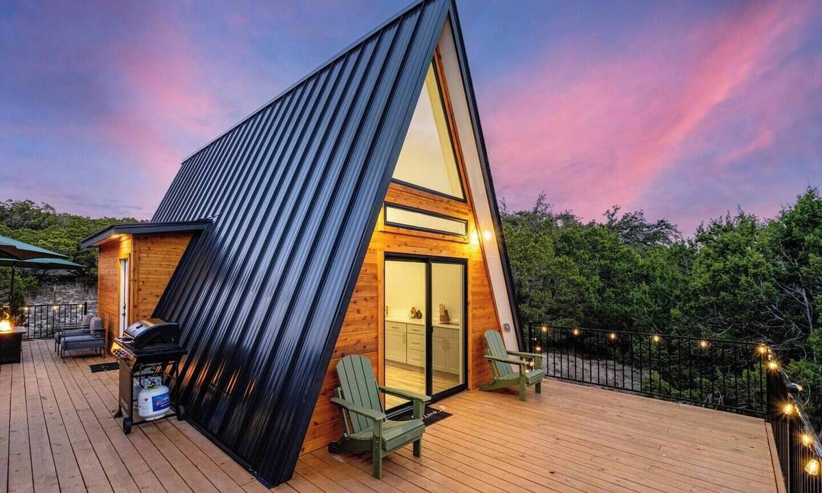 Dripping Springs Cabin | Romantic A-Frame Escape Hot Tub and King Bed