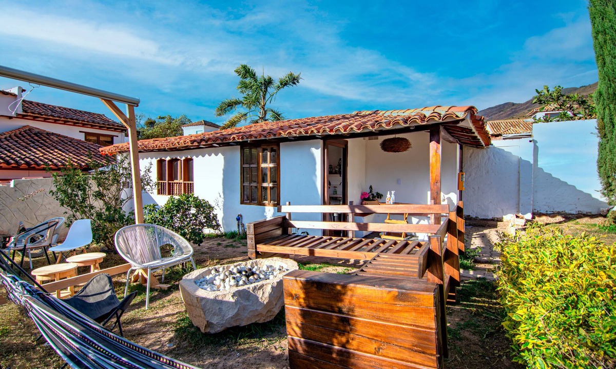 Villa de Leyva Cabin | Romantic Cabin : Stone bathtub and private fire pit