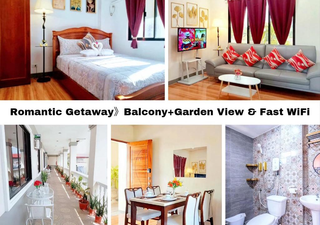 Liloan Apartment | Romantic Getaway》Balcony+Garden View & Fast Wi-Fi