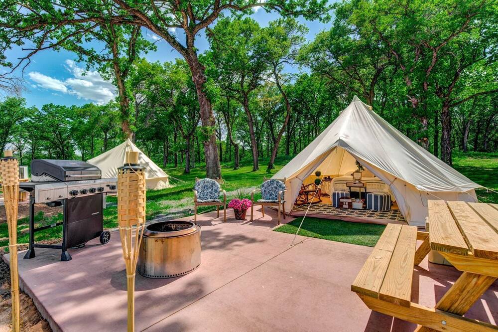 St Croix Falls RV Rental | Romantic Quaint Bell Tent Perfect for a Secluded Couple Escape in Saint Croix Falls, Wisconsin