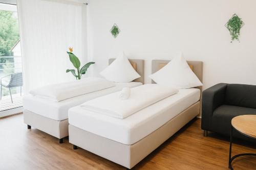 Langenau Apartment | Rooftop Apartments L2 - Studioappartment mit Balkon für 3 Personen