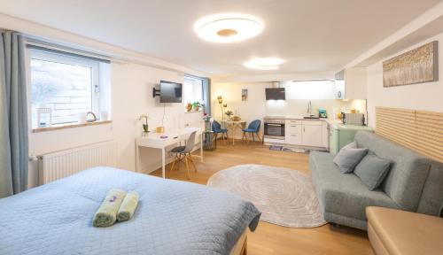Munchen District Apartment | Ruhig Top mod Studio Appartement,privater Eingang