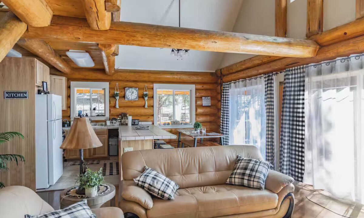Pine Mountain Club Cabin | Rustic, Modern Log Cabin Cozy 3 Bedroom Retreat