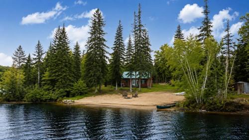 Lake St. Peter House | Rustic Waterfront Cabin with BBQ, Fire Pit and Views