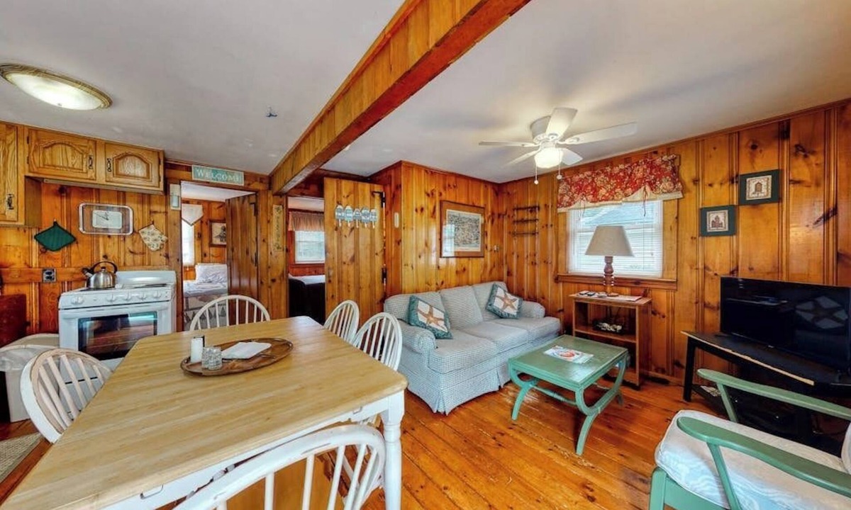 York Beach Cottage | Rustic & well-equipped cottage near the ocean w/gas grill, deck w/chairs, & lawn