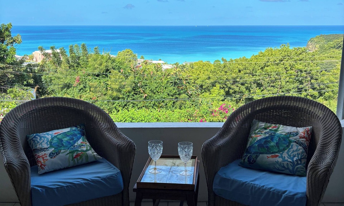Paradise View Apartment | Sapphire Shores -Serene Ocean-View 1 BDR Retreat walkable to Dickenson Bay
