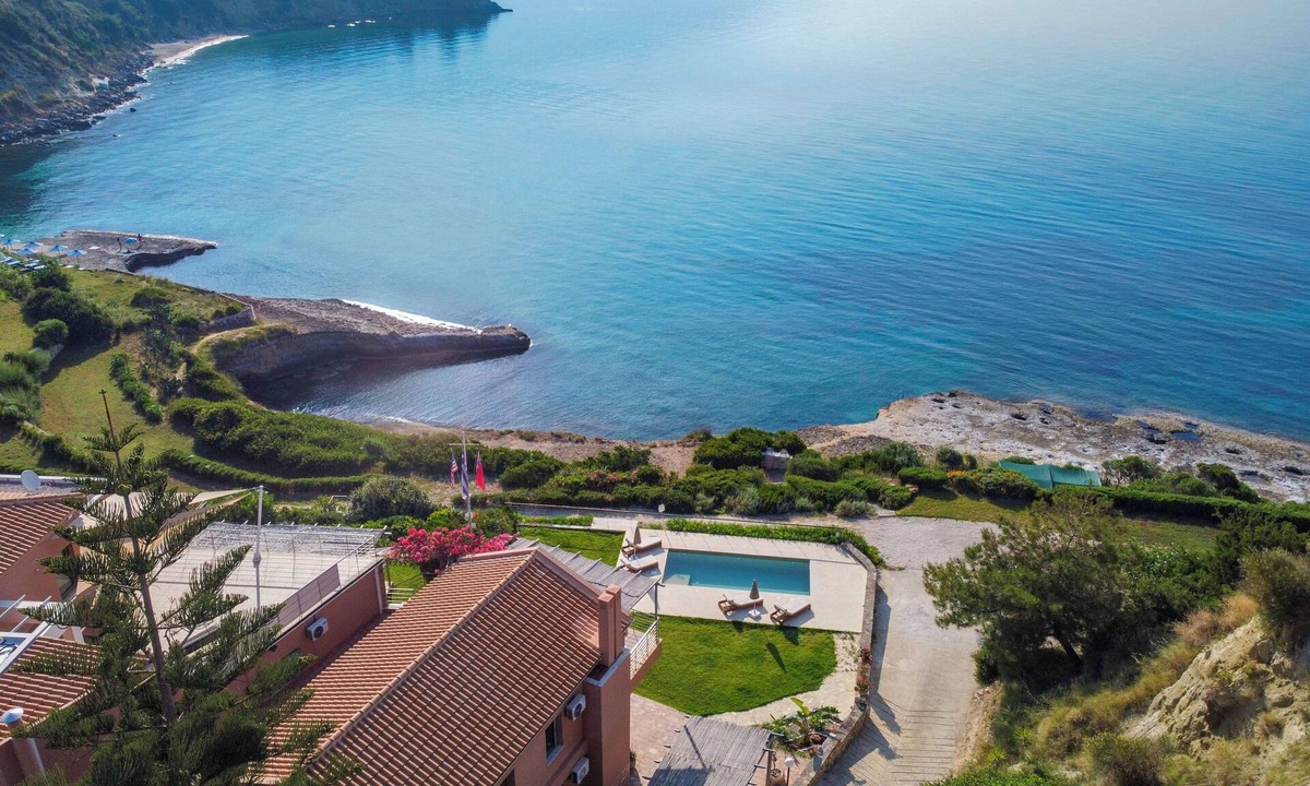 Karavados Villa | Seafront luxurious 3-bedroom villa with private swimming pool.