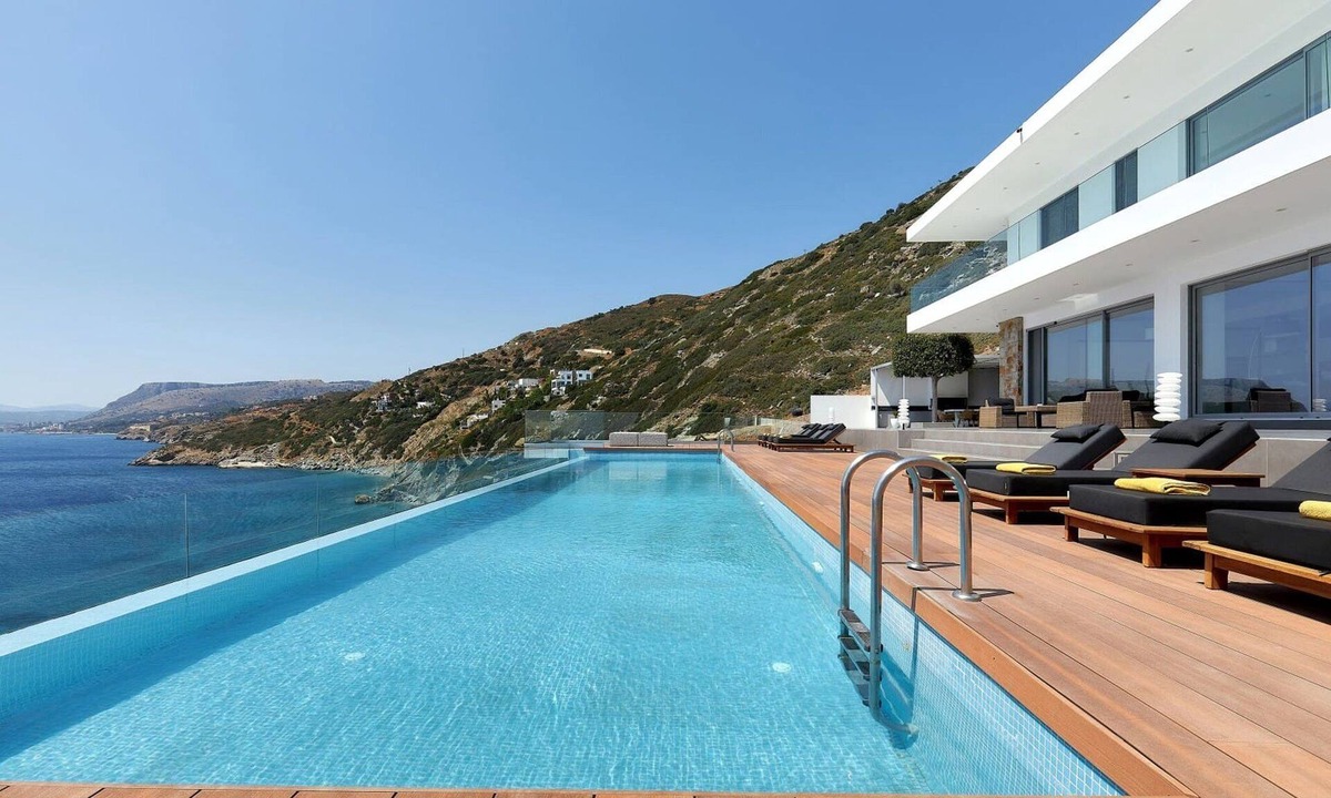 Palaiokastro Villa | Seafront Villa Helionis, Divine Sea Views, Private Infinity Pool, Furnished.