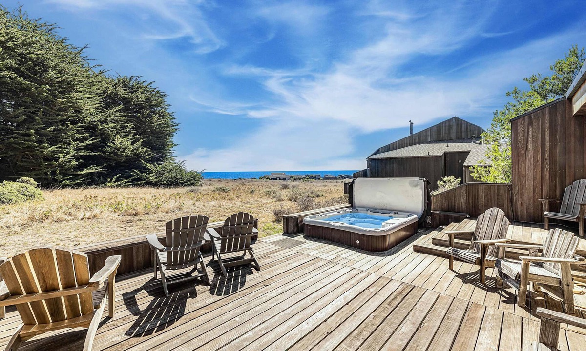 Sea Ranch House | Seaside compound with two private hot tubs & ocean views