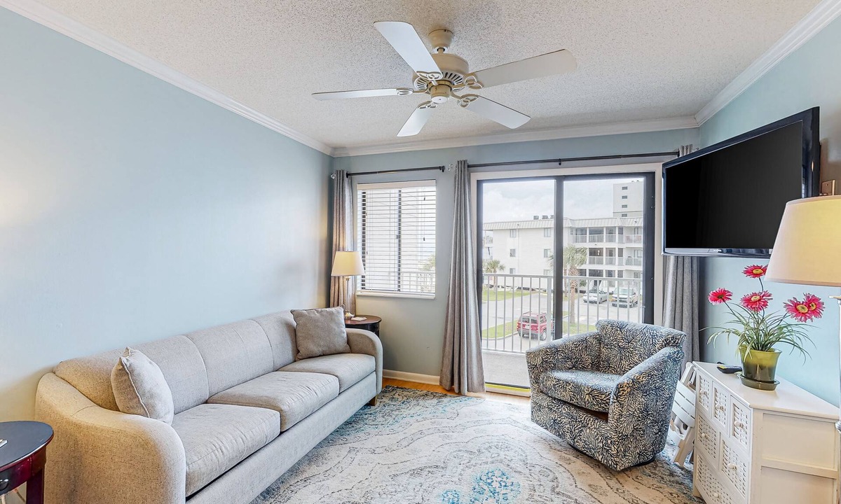 Fort Morgan Condo | Second-floor ocean view condo with WiFi, shared pools, central AC, & shared W/D