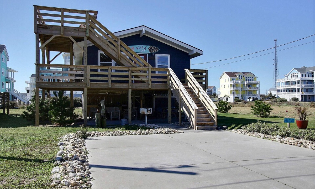 Rodanthe House | Semi Oceanfront Lot, 3rd house back, 2 king beds & bunk bed, Ocean & Sound Views