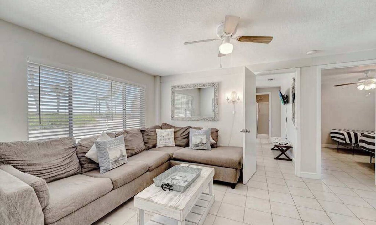 Ilexhurst Apartment | Serene oceanfront suite with Gulf view, grill, patio, central AC, & WD