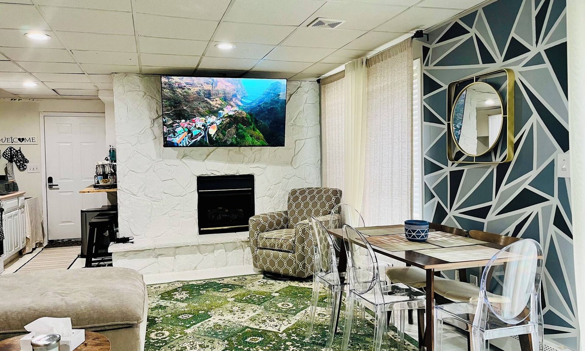 Coram Apartment | Serenity Haven: Cozy 2-Bedroom Home with Spacious Living & Big Backyard