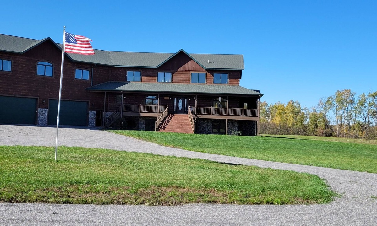 Hillman Cabin | Serenity Lodge, large luxury true log estate up north on 75 acres