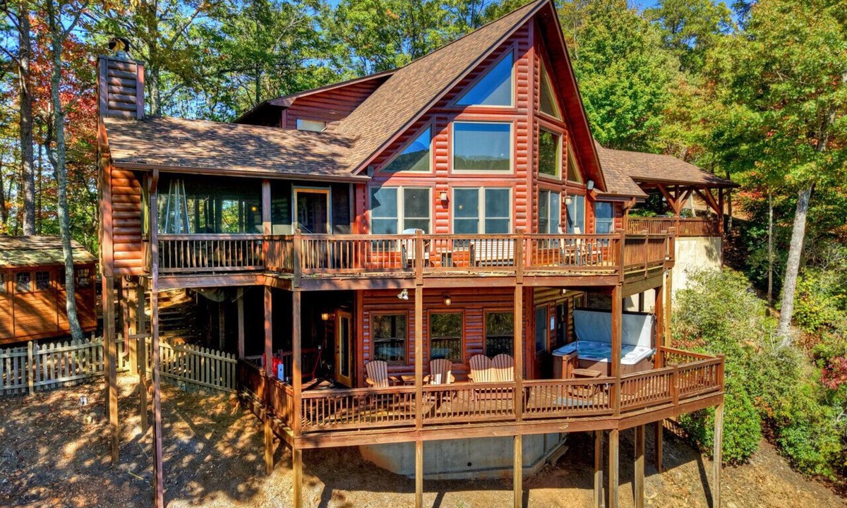 Blue Ridge Cabin | Serenity Ridge | Stylish Mountain Cabin w/Views, Hot Tub & Game Room