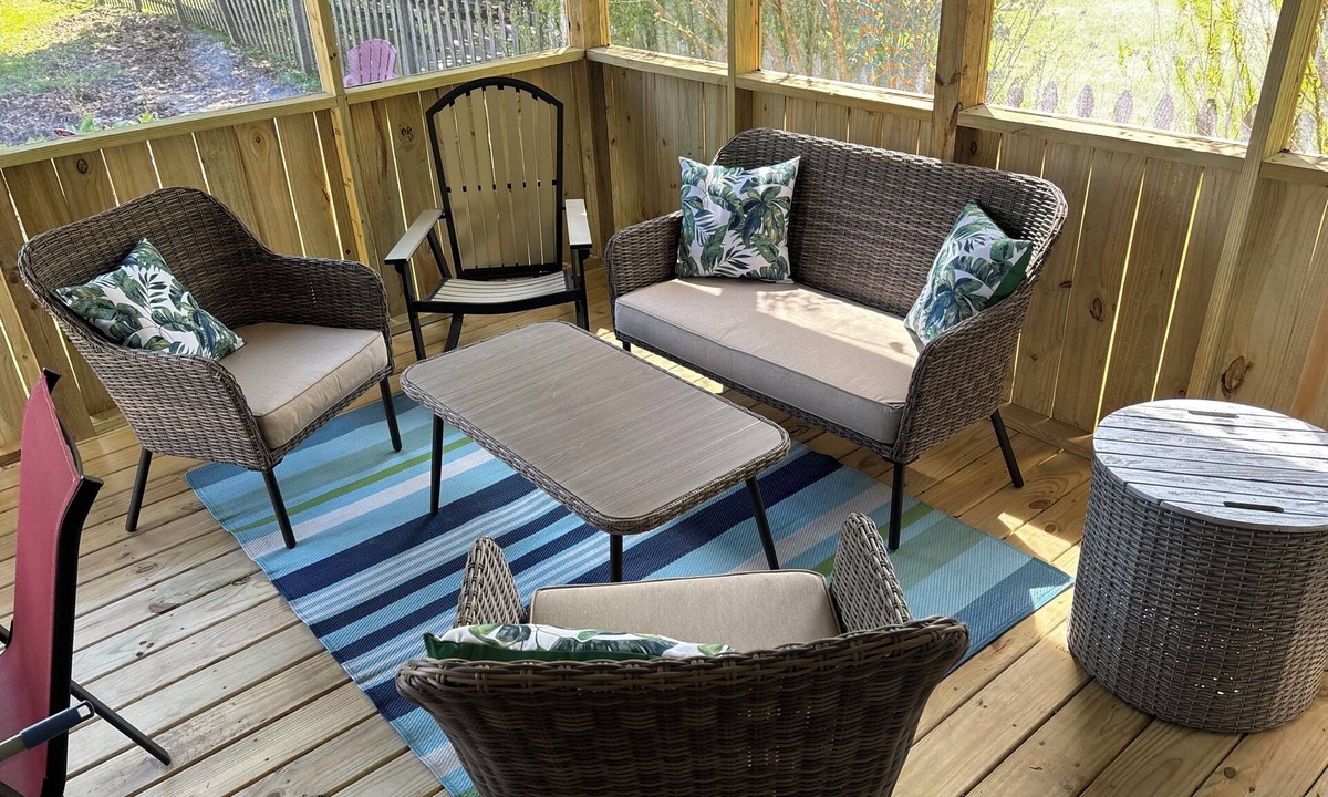 Paw Paw Lake House | Short Description: Lakewood Bungalow | Screened Porch 2 Baths Basement Hangout Walk to Lake Onsite Laundry