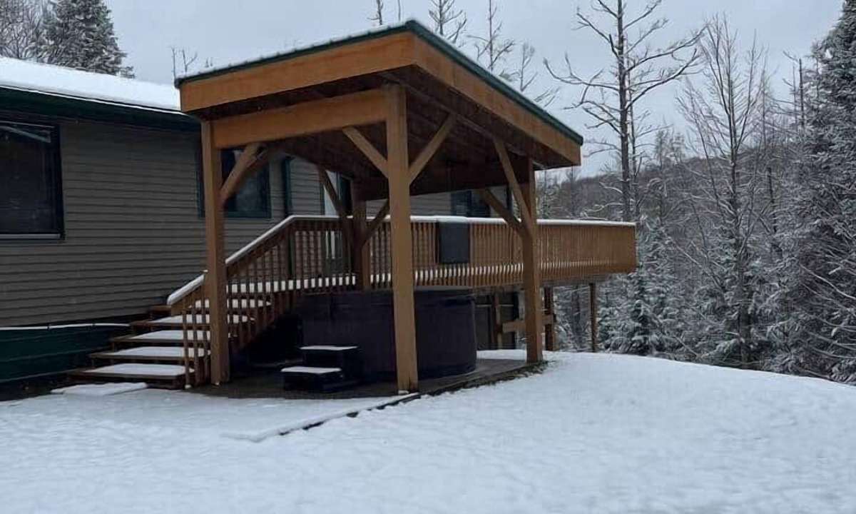 Stambaugh House | Ski getaway with hill view and hot tub- Upper Unit