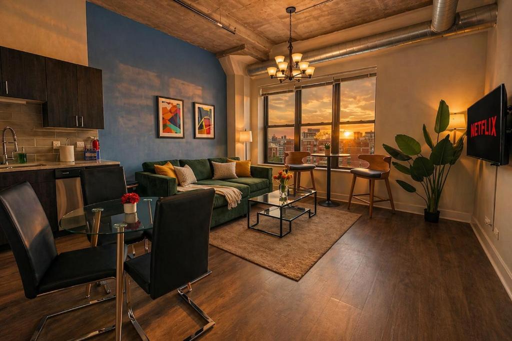 Near South Side Apartment | Skyline 2BR in South Loop with Optional Parking & Gym Access Near Museum Campus and McCormick Place