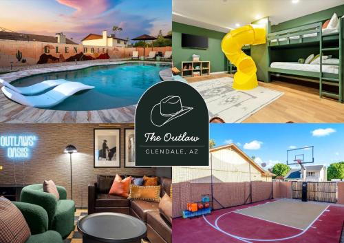 Copperwood House | Slide into Fun Pool Games Fire Pit Sport Court
