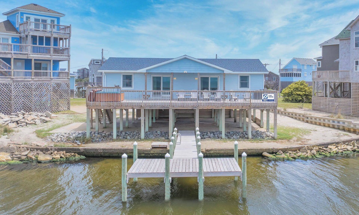 Brigands' Bay House | Soundfront Home in Frisco with Hot Tub, Private Dock and Windsurfing Access