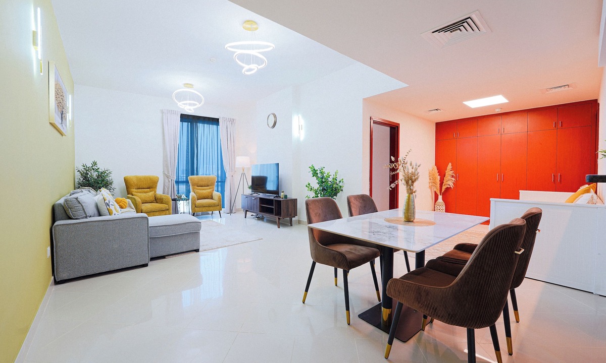Dubai Sports City Apartment | Spacious 1BHK with Full aminities,Balcony near Dubai Cricket Stadium
