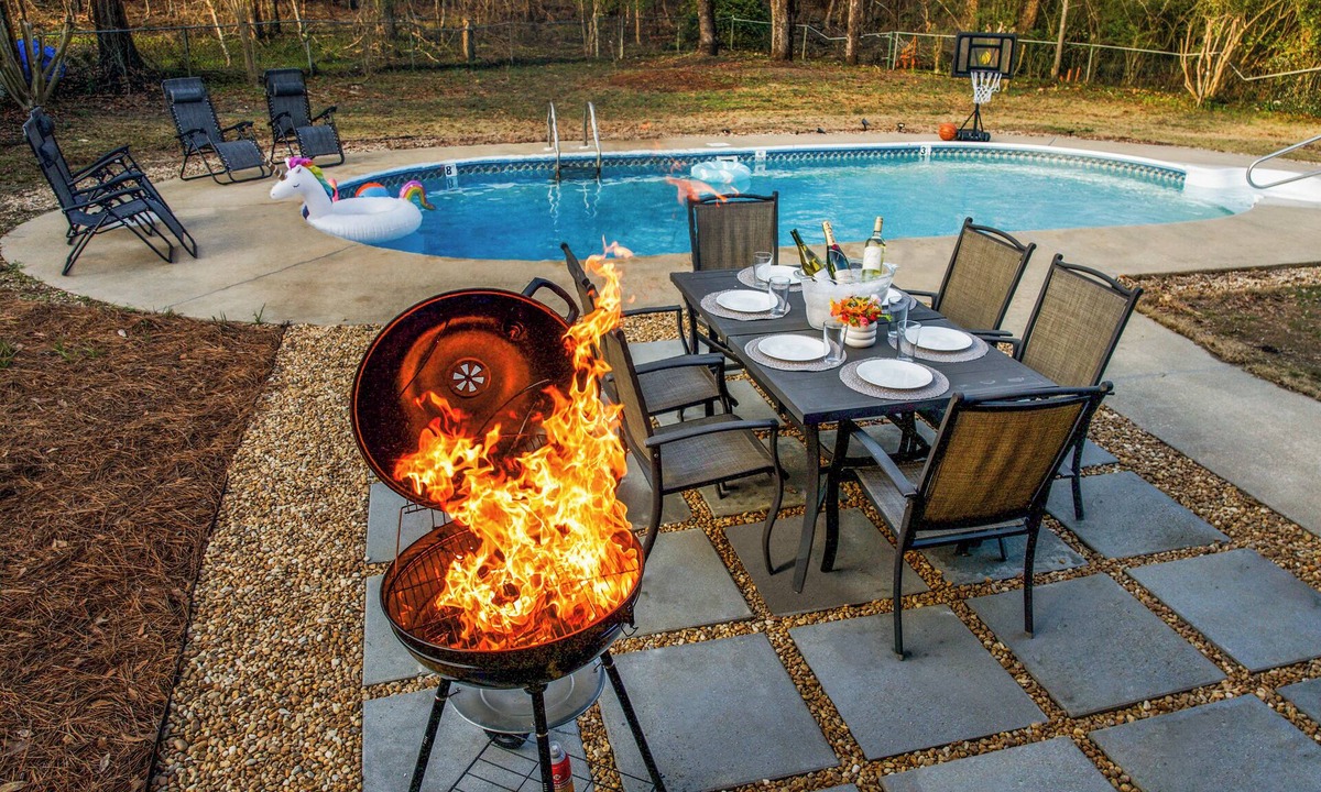 Columbus House | Spacious 5BR Pool House, 9 Mi to Ft Benning, BBQ, Games, Fireplace