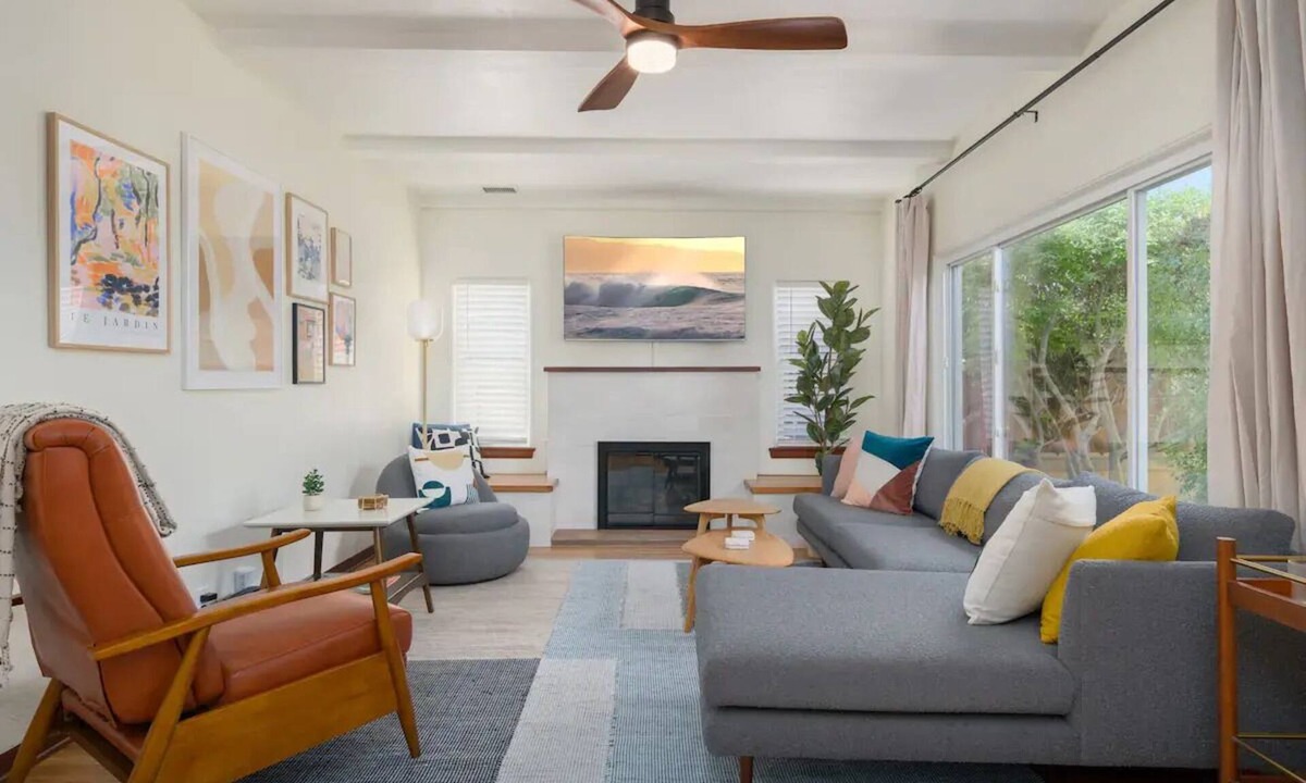 Normal Heights House | Spacious & Modern New Backyard 94 Walk Score